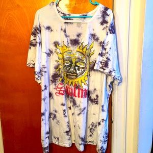 Tie dye Sublime logo tee